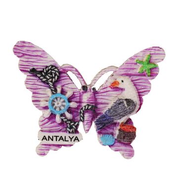 Antalya Themed Polyester UV Printed Stoned And Nacrous Fridge Magnet - 10