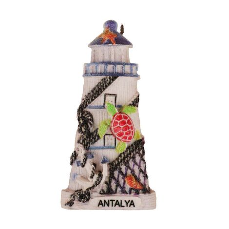 Antalya Themed Polyester UV Printed Stoned And Nacrous Fridge Magnet - 11