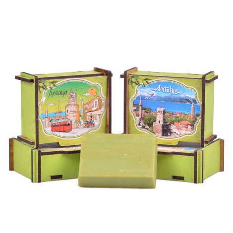 Antalya Themed Small Wooden Soap Box - 6