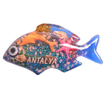 Antalya Themed Transparent Polyester Photo Fridge Magnet - 24