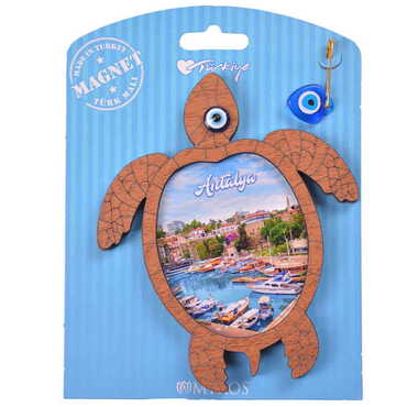 Antalya Themed Wooden Backing Carded Serie C Fridge Magnet - 4