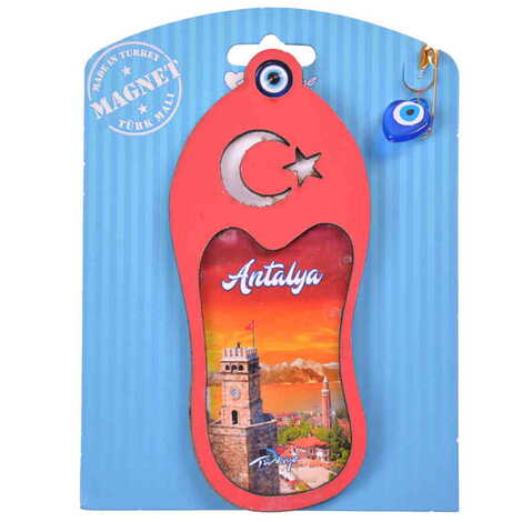 Antalya Themed Wooden Backing Carded Serie C Fridge Magnet - 5