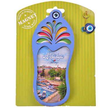 Antalya Themed Wooden Backing Carded Serie C Fridge Magnet - 6