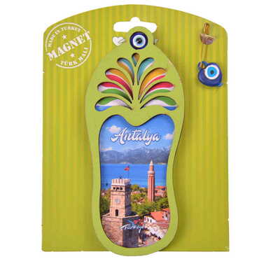 Antalya Themed Wooden Backing Carded Serie C Fridge Magnet - 7