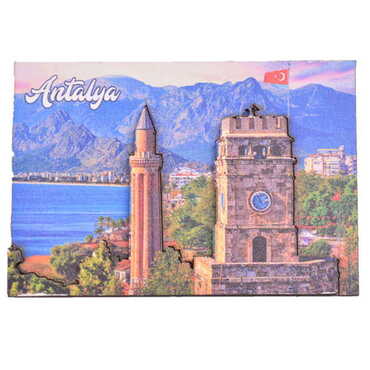 Antalya Themed Wooden Customised 2D Souvenir Fridge Magnet - 5