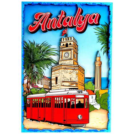 Antalya Themed Wooden Customised Door Sign Board 200x290 Mm - 3