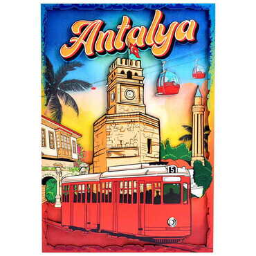 Antalya Themed Wooden Customised Door Sign Board 200x290 Mm - 4