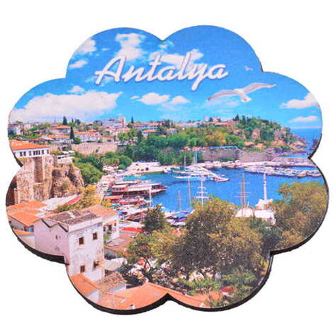 Antalya Themed Wooden Customised Souvenir Coaster Set of 2 pcs 90 mm - 7