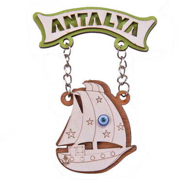 Antalya Themed Wooden Customised Souvenir Fridge Magnet - 5