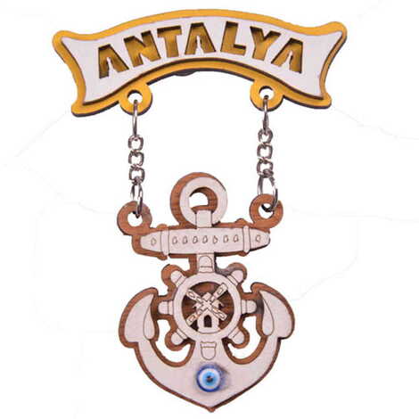 Antalya Themed Wooden Customised Souvenir Fridge Magnet - 11