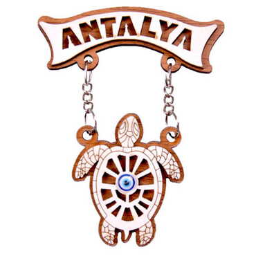 Antalya Themed Wooden Customised Souvenir Fridge Magnet - 13