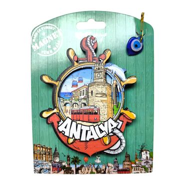 Antalya Themed Wooden UV Printed Custom Backing Carded Fridge Magnet - 9