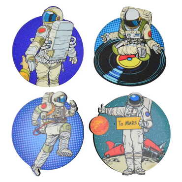 Astronaut Themed Wooden Customised Badge Pin - 3