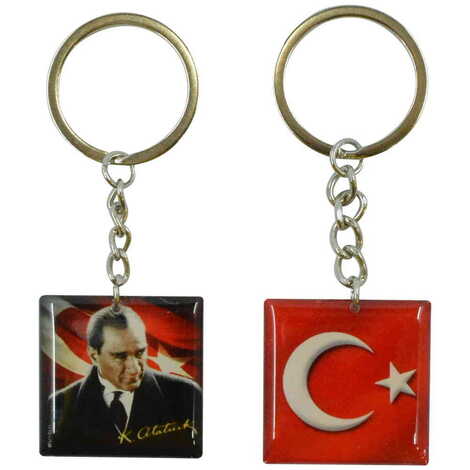 Toptan Atatürk Temalı Myros Çift Taraflı Anahtarlık - 4