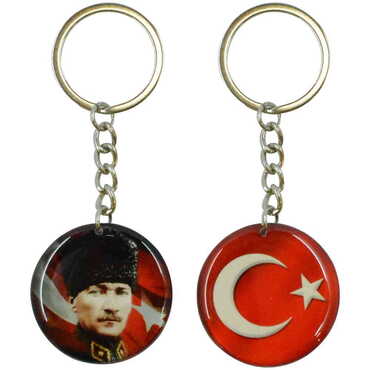 Toptan Atatürk Temalı Myros Çift Taraflı Anahtarlık - 5