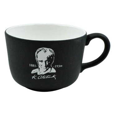 Ataturk Themed Ceramic Custom Printed Handled Bowl - Myros