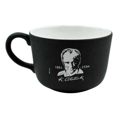 Ataturk Themed Ceramic Custom Printed Handled Bowl - 3