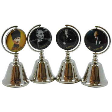 Ataturk Themed Collectible Souvenir Metal Bell 44x90 mm - 3