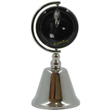 Ataturk Themed Collectible Souvenir Metal Bell 44x90 mm - 4