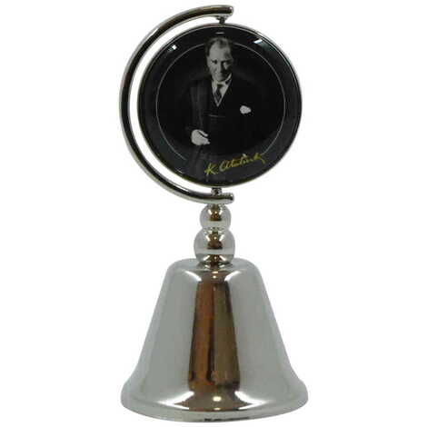 Ataturk Themed Collectible Souvenir Metal Bell 44x90 mm - 4