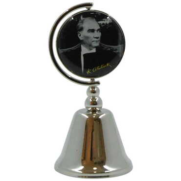 Ataturk Themed Collectible Souvenir Metal Bell 44x90 mm - 5