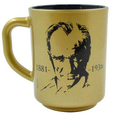 Ataturk Themed Colored and Printed Glass Mug - 8