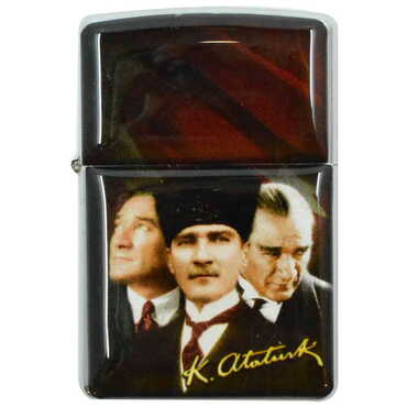 Ataturk Themed Custom Printed Metal Gasoline Lighter - 3