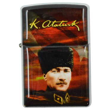 Ataturk Themed Custom Printed Metal Gasoline Lighter - 5