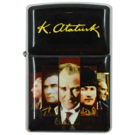 Ataturk Themed Custom Printed Metal Gasoline Lighter - 6