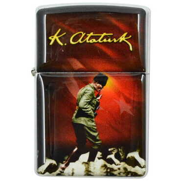 Ataturk Themed Custom Printed Metal Gasoline Lighter - 9