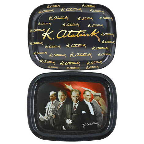 Ataturk Themed Custom Printed Metal Tin Tray - 3