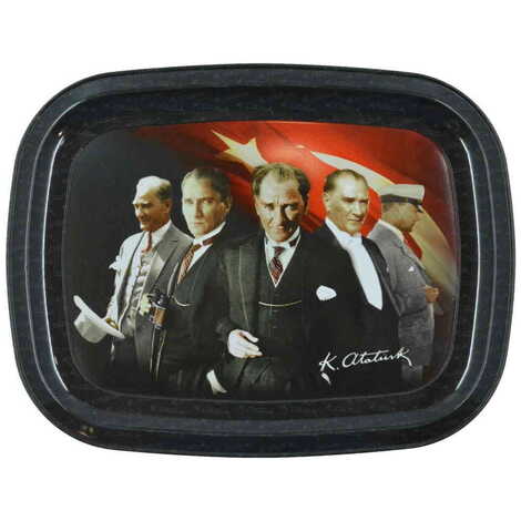 Ataturk Themed Custom Printed Metal Tin Tray - 4