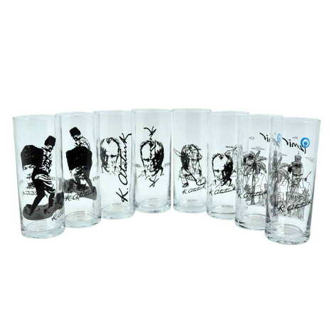 Ataturk Themed Custom Printed Raki-Ouzo Glass - 1