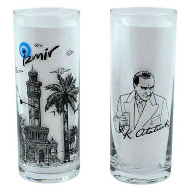 Ataturk Themed Custom Printed Raki-Ouzo Glass - 2