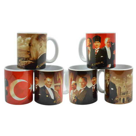 Ataturk Themed Customised Porcelain Souvenir Travel Mug 80x95 mm - 4