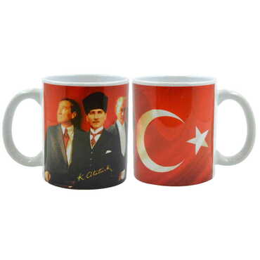 Ataturk Themed Customised Porcelain Souvenir Travel Mug 80x95 mm - 6