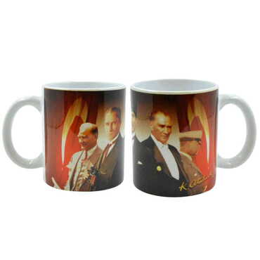 Ataturk Themed Customised Porcelain Souvenir Travel Mug 80x95 mm - 7