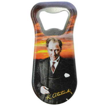 Ataturk Themed Customised Uv Printed Plastic Base Plastic Base Bottle Opener 95x43 mm - 5