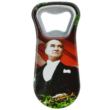 Ataturk Themed Customised Uv Printed Plastic Base Plastic Base Bottle Opener 95x43 mm - 7