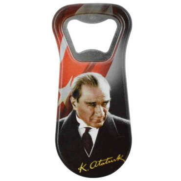 Ataturk Themed Customised Uv Printed Plastic Base Plastic Base Bottle Opener 95x43 mm - 8