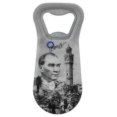 Ataturk Themed Customised Uv Printed Plastic Base Plastic Base Bottle Opener 95x43 mm - 10