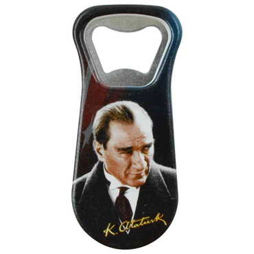 Ataturk Themed Customised Uv Printed Plastic Base Plastic Base Bottle Opener 95x43 mm - 11