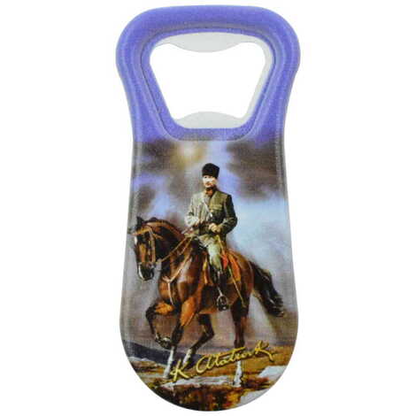 Ataturk Themed Customised Uv Printed Plastic Base Plastic Base Bottle Opener 95x43 mm - 13