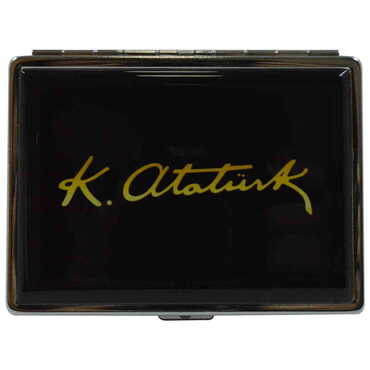 Ataturk Themed Metal Cigarette Case 103x80x11 mm - 6