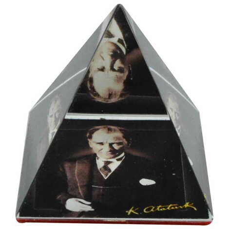 Ataturk Themed Pyramid Paperweight 4 Cm - 6