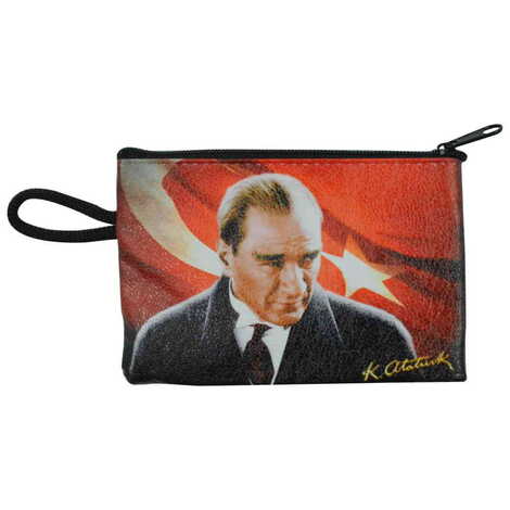 Ataturk Themed Turkish Woven Wallet 113x80x8 mm - 3