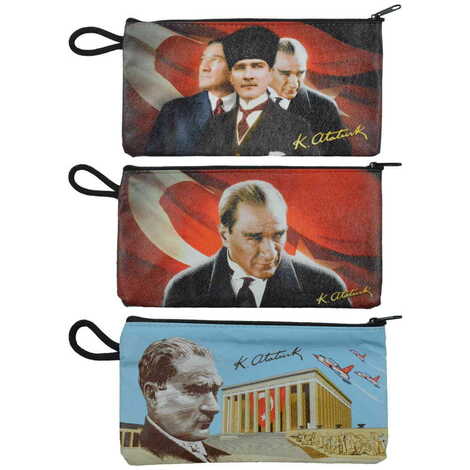 Ataturk Themed Turkish Woven Wallet 183x97x8 mm - 2