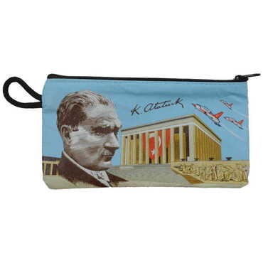 Ataturk Themed Turkish Woven Wallet 183x97x8 mm - 3