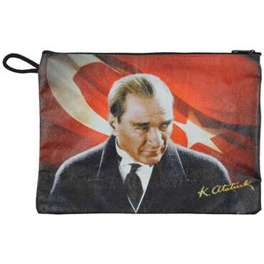 Ataturk Themed Turkish Woven Wallet 215x155x8 mm - 3