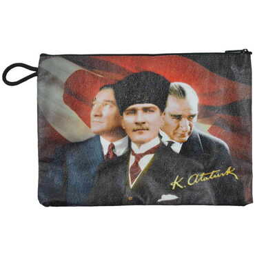 Ataturk Themed Turkish Woven Wallet 215x155x8 mm - 4